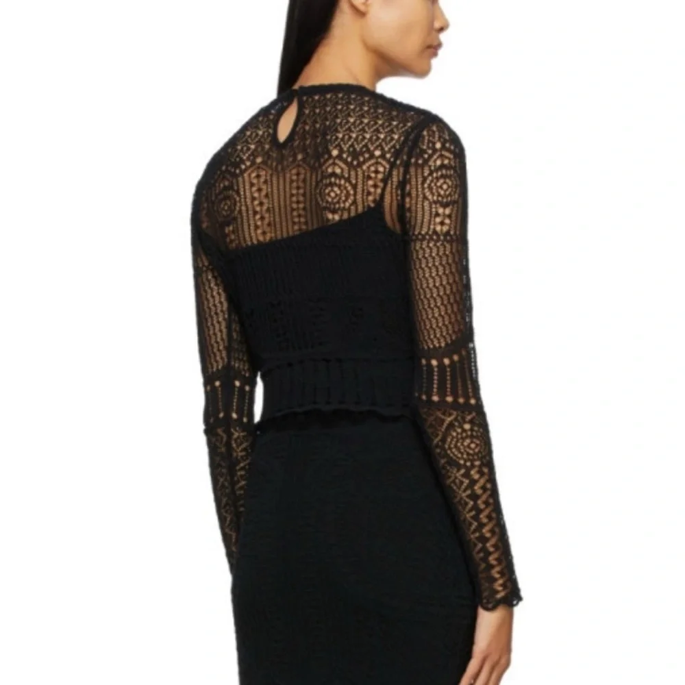 BNWT Alexander McQueen Black Patchwork Lace Top, size M - Picture 2 of 12